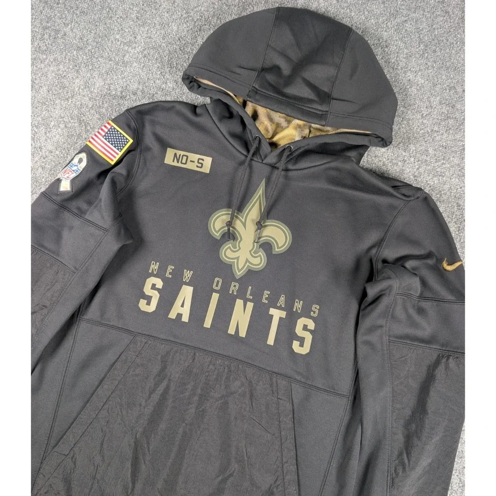 New Orleans‎ Saints Nike Salute To Service Hoodie Mens Medium Football NFL